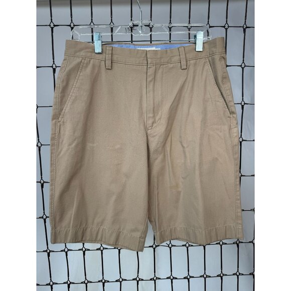 Mens J.Crew Beige Cotton Chino Shorts Size 31 Minor Discoloration on Front - Picture 1 of 14